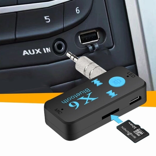 X6 Bluetooth Transmitter Aux Usb Car Play Music Receiver Adapter 5.0 mm Bluetooth Adapter MP3 Music Adapter For car player