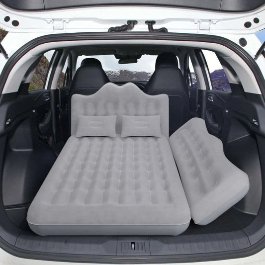 Umbrauto 29.53in/75cm Wide Car Air Mattress – Inflatable SUV, Truck & Van Back Seat Camping Bed with Pump & Pillows, Gray