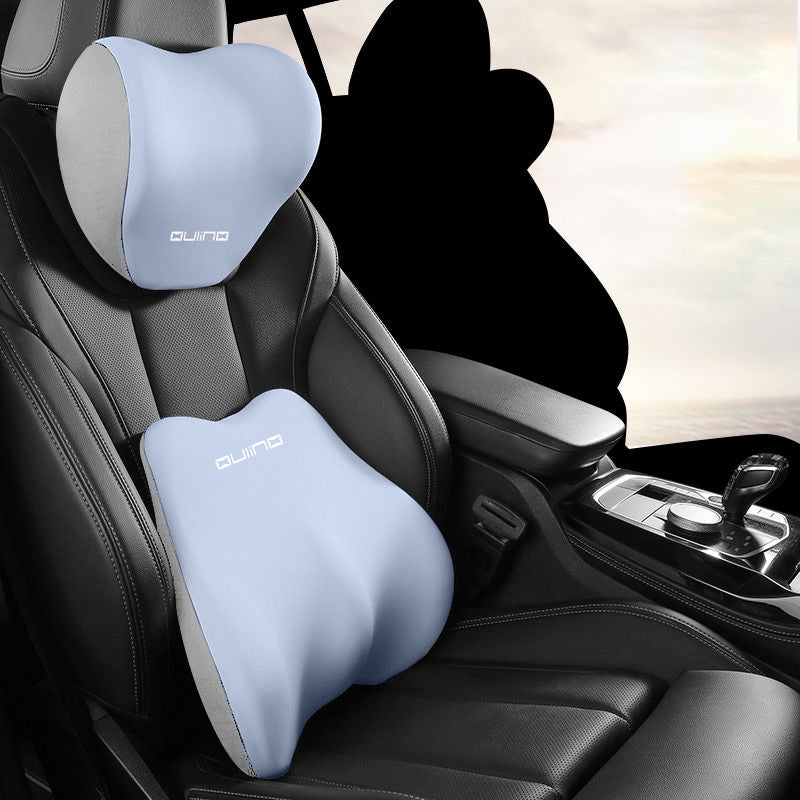 Car Headrest Neck Pillow Waist Support Set