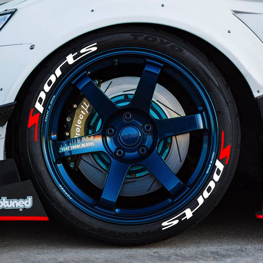 SPORTS series car tire letter sticker DIY sticker personalized modification sticker 3D three-dimensional all-in-ode tire sticker